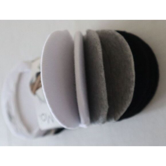 MeMoi MP058 Women Sz 9-11 Black/Gray/White Hi-Cut Cotton Blend Shoe Liners 7-Pck - Picture 8 of 8